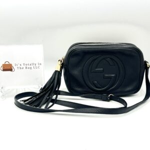 Authentic Gucci Soho disco crossbody (organizer included), black