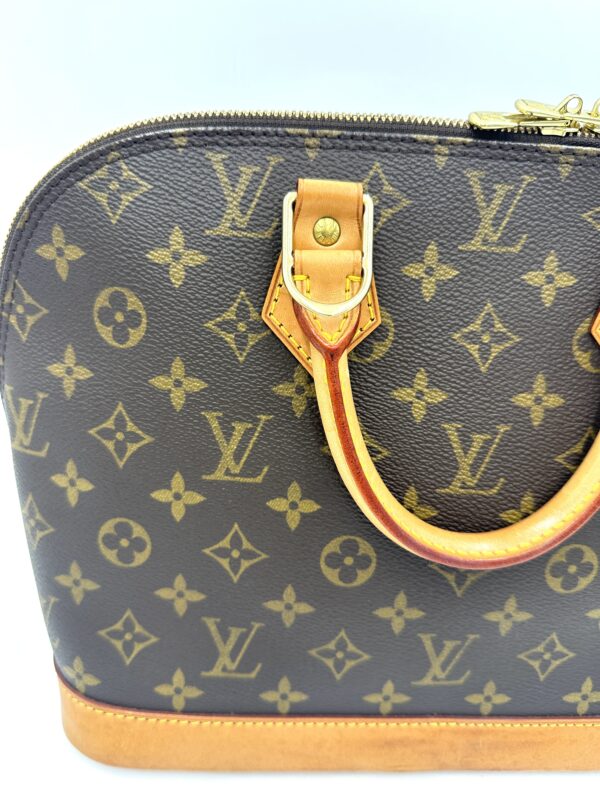 Authentic Louis Vuitton Alma PM with gold generic crossbody strap included - Image 29