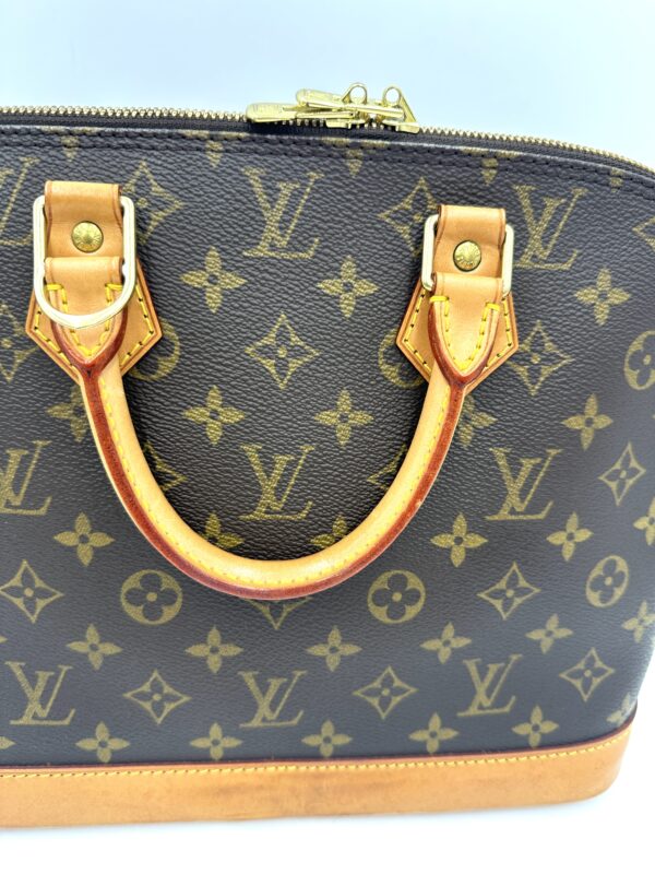 Authentic Louis Vuitton Alma PM with gold generic crossbody strap included - Image 30