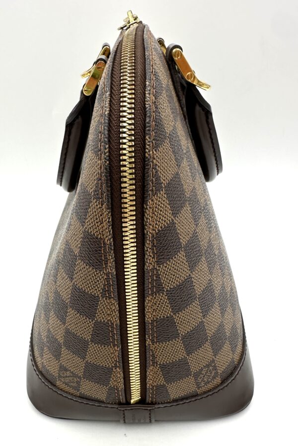 Authentic Louis Vuitton Alma PM, Damier Ebene, with  LV dustbag and Authentic Louis Vuitton strap - Image 17