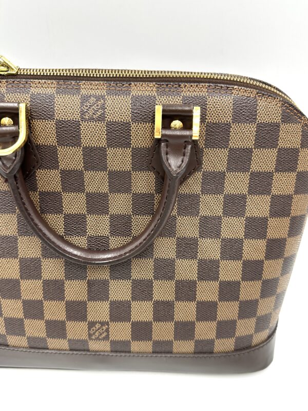 Authentic Louis Vuitton Alma PM, Damier Ebene, with  LV dustbag and Authentic Louis Vuitton strap - Image 19