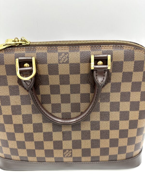 Authentic Louis Vuitton Alma PM, Damier Ebene, with  LV dustbag and Authentic Louis Vuitton strap - Image 18