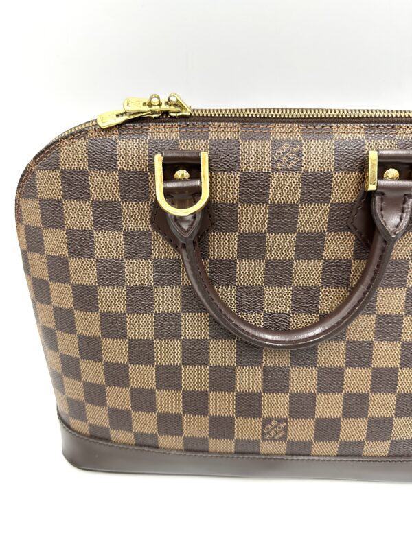 Authentic Louis Vuitton Alma PM, Damier Ebene, with  LV dustbag and Authentic Louis Vuitton strap - Image 21