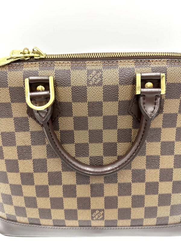 Authentic Louis Vuitton Alma PM, Damier Ebene, with  LV dustbag and Authentic Louis Vuitton strap - Image 22