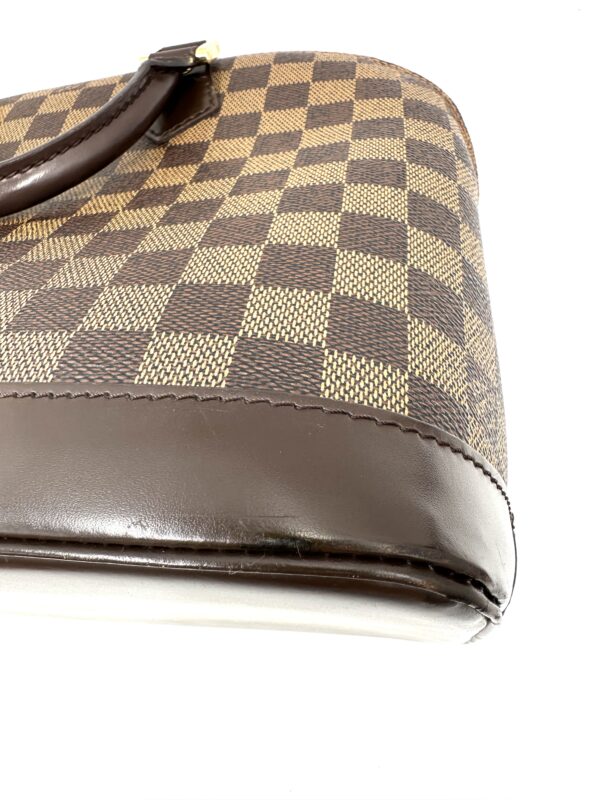 Authentic Louis Vuitton Alma PM, Damier Ebene, with  LV dustbag and Authentic Louis Vuitton strap - Image 32