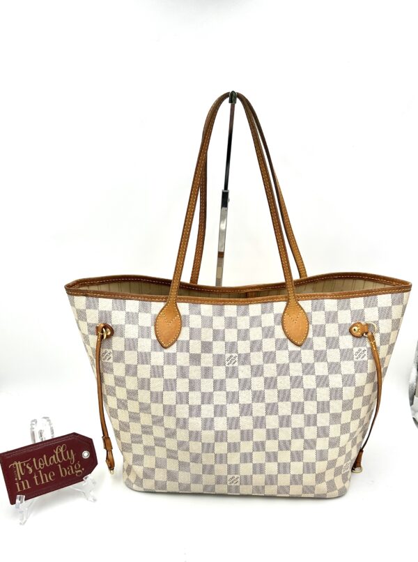 Authentic Louis Vuitton Neverfull MM, azur with free NWT organizer included - Image 4