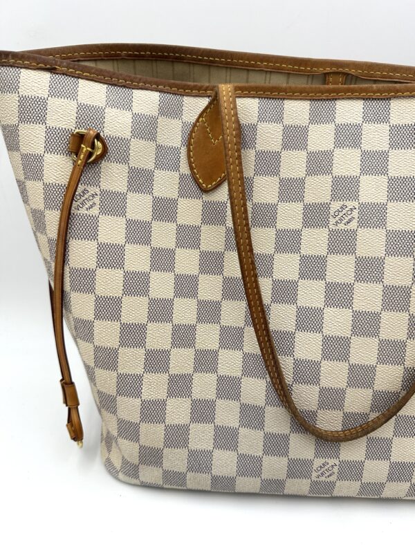 Authentic Louis Vuitton Neverfull MM, azur with free NWT organizer included - Image 14