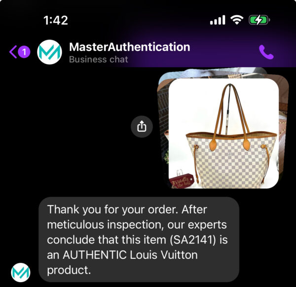 Authentic Louis Vuitton Neverfull MM, azur with free NWT organizer included - Image 3