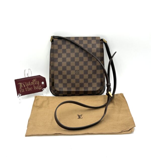 Authentic Louis Vuitton Musette Salsa PM crossbody, Damier Ebene