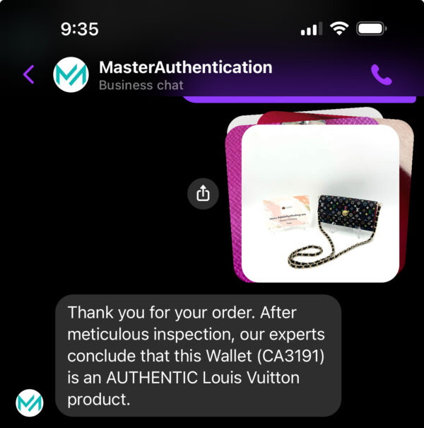 Authentic Louis Vuitton Multicolor Black Sarah wallet with free organizer to wear as crossbody (wallet on a chain) and free black and gold chain strap included as well - Image 28