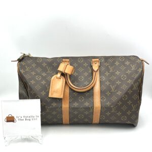 Authentic Louis Vuitton Keepall 45 with LV tag and LV lock attached (no key)