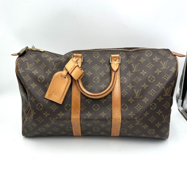 Authentic Louis Vuitton Keepall 45 with LV tag and LV lock attached (no key) - Image 14