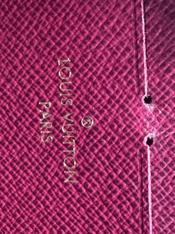 Authentic Louis Vuitton Clemence wallet, fuchsia, with LV box and LV dustbag included - Image 4