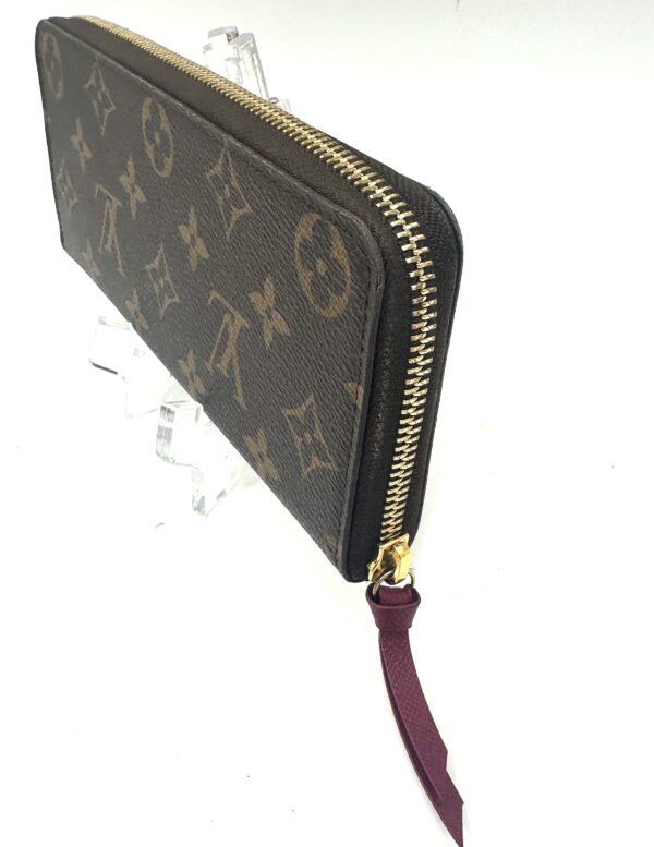 Authentic Louis Vuitton Clemence wallet, fuchsia, with LV box and LV dustbag included - Image 8