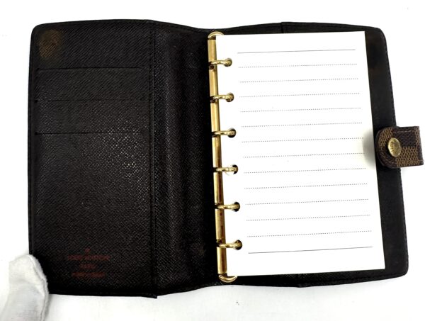 Authentic Louis Vuitton Agenda PM in Damier Ebene - Image 12