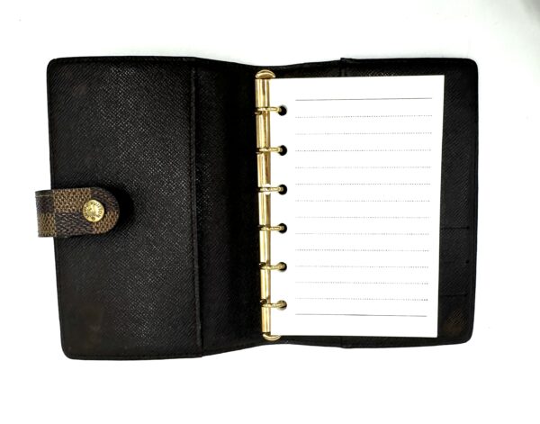 Authentic Louis Vuitton Agenda PM in Damier Ebene - Image 16
