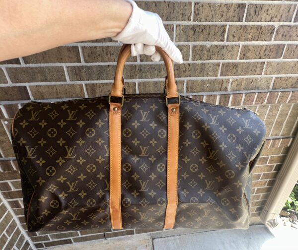 Authentic Louis Vuitton Vintage Keepall 55 Duffle - Image 42