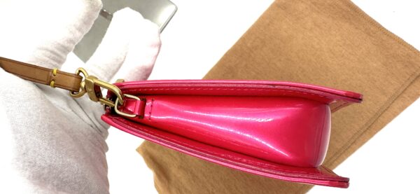 Authentic Louis Vuitton Lexington Pochette, Pink, with LV short strap, LV dustbag and generic crossbody chain - Image 11