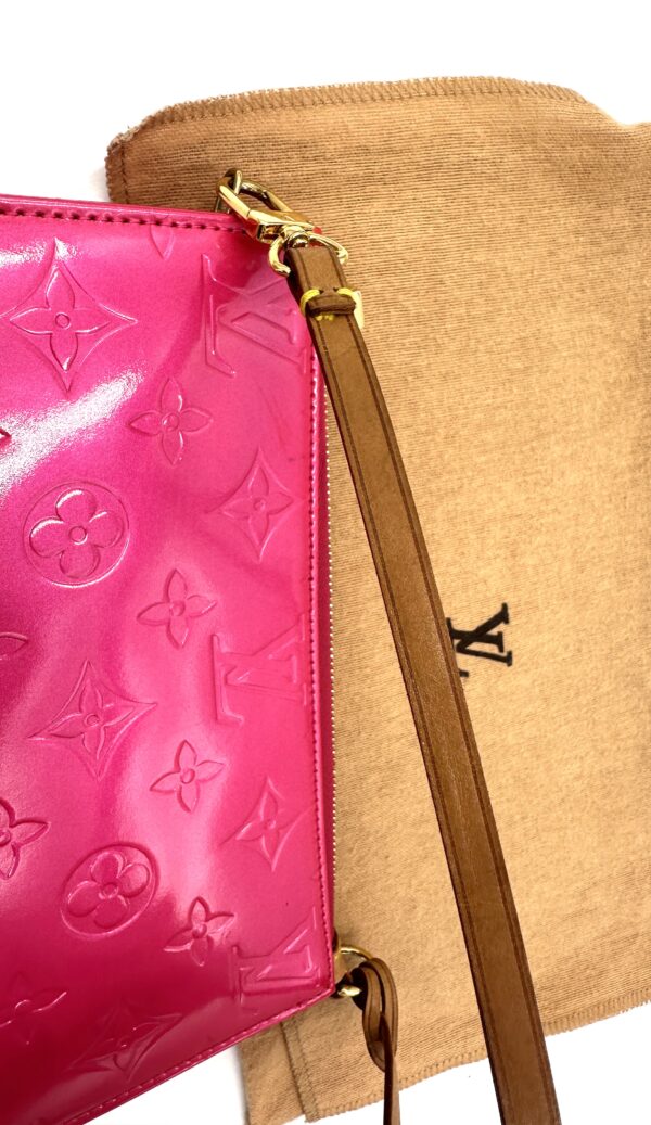 Authentic Louis Vuitton Lexington Pochette, Pink, with LV short strap, LV dustbag and generic crossbody chain - Image 16