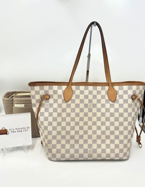 Authentic Newer Model Louis Vuitton Neverfull MM, Azur with NWT organizer included