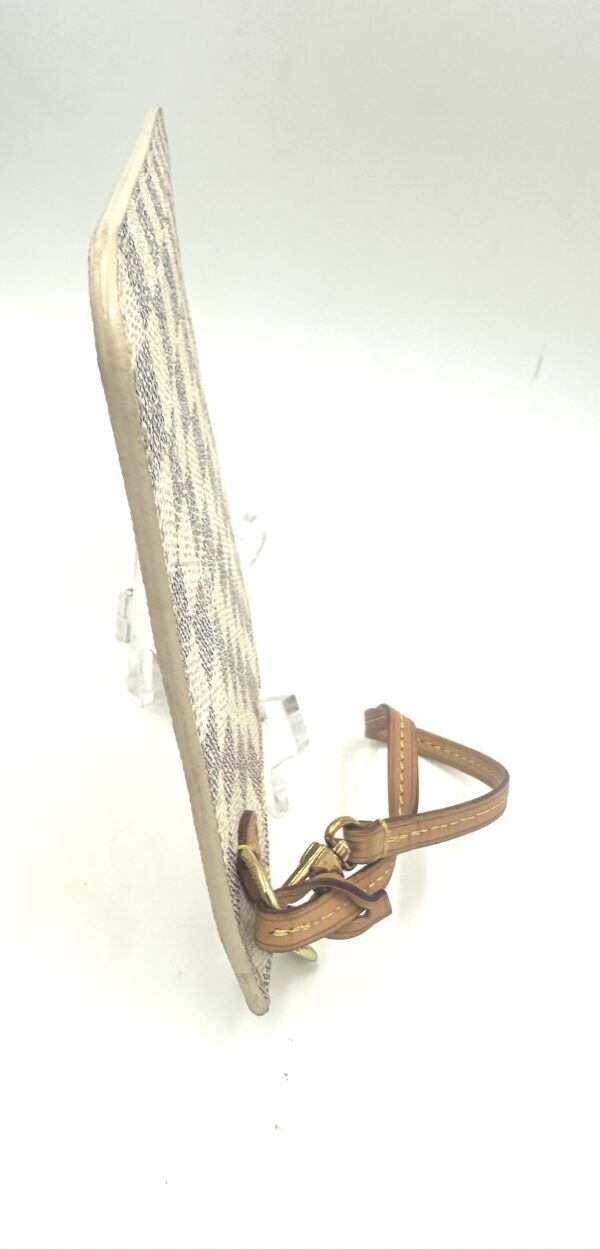 Authentic Louis Vuitton Neverfull MM/GM pouch, Azur, with LV short strap and generic crossbody chain included - Image 16