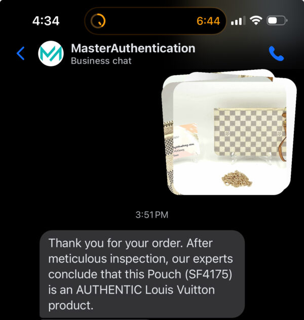Authentic Louis Vuitton Neverfull MM/GM pouch, Azur, with LV short strap and generic crossbody chain included - Image 34