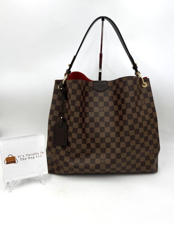 Authentic Excellent Louis Vuitton Graceful MM, Damier Ebene, with LV tag, LV box, and LV dustbag included - Image 3
