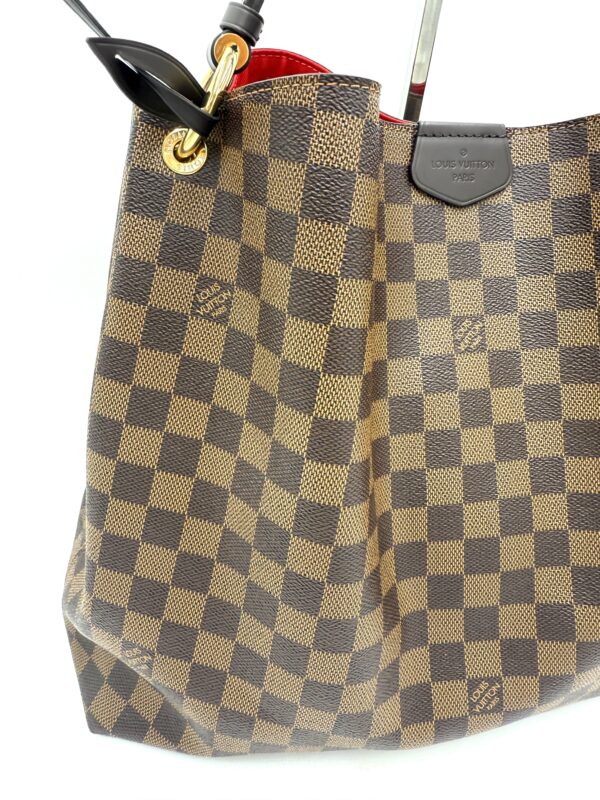 Authentic Excellent Louis Vuitton Graceful MM, Damier Ebene, with LV tag, LV box, and LV dustbag included - Image 8