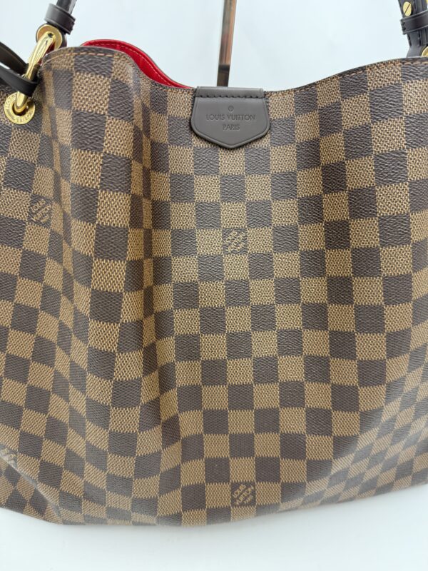 Authentic Excellent Louis Vuitton Graceful MM, Damier Ebene, with LV tag, LV box, and LV dustbag included - Image 7