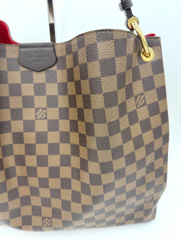 Authentic Excellent Louis Vuitton Graceful MM, Damier Ebene, with LV tag, LV box, and LV dustbag included - Image 6