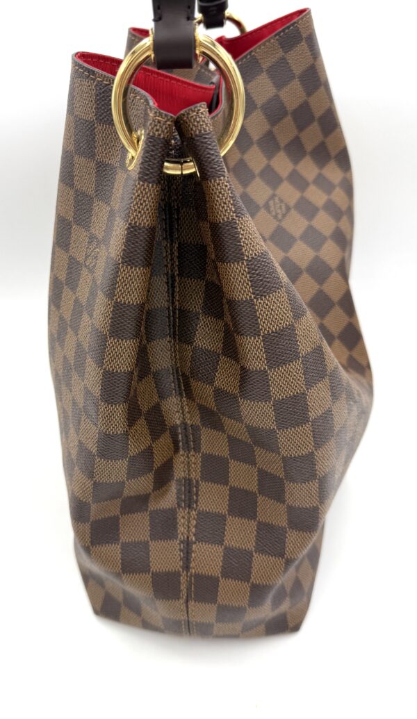 Authentic Excellent Louis Vuitton Graceful MM, Damier Ebene, with LV tag, LV box, and LV dustbag included - Image 11