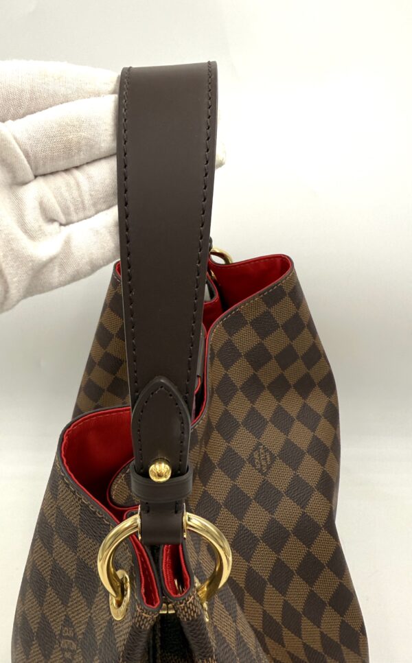 Authentic Excellent Louis Vuitton Graceful MM, Damier Ebene, with LV tag, LV box, and LV dustbag included - Image 14