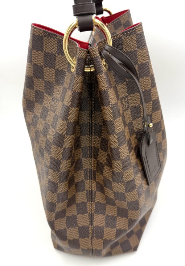 Authentic Excellent Louis Vuitton Graceful MM, Damier Ebene, with LV tag, LV box, and LV dustbag included - Image 12