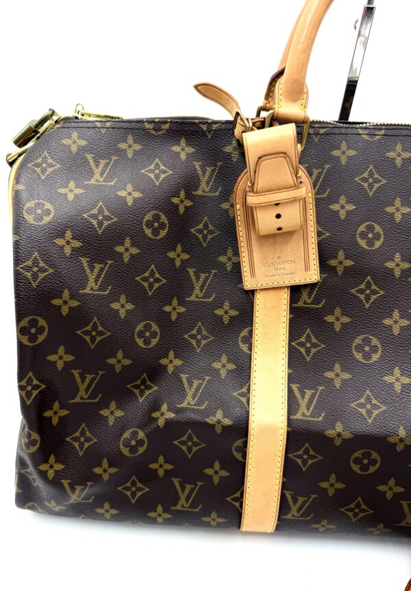 Authentic Louis Vuitton Keepall Bandouliere 50 with LV dustbag, LV tag, LV strap, and LV lock (attached with no key-on zipper pull like a charm) - Image 4