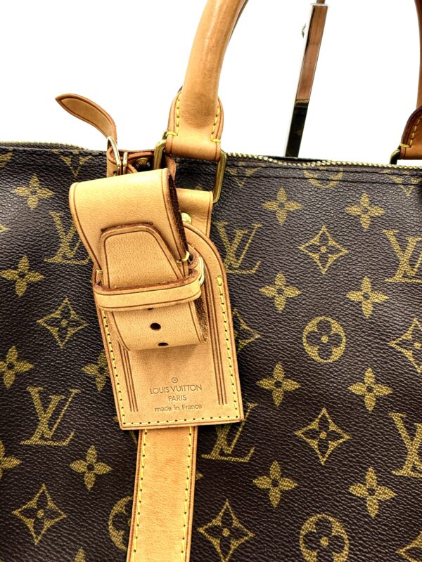 Authentic Louis Vuitton Keepall Bandouliere 50 with LV dustbag, LV tag, LV strap, and LV lock (attached with no key-on zipper pull like a charm) - Image 5
