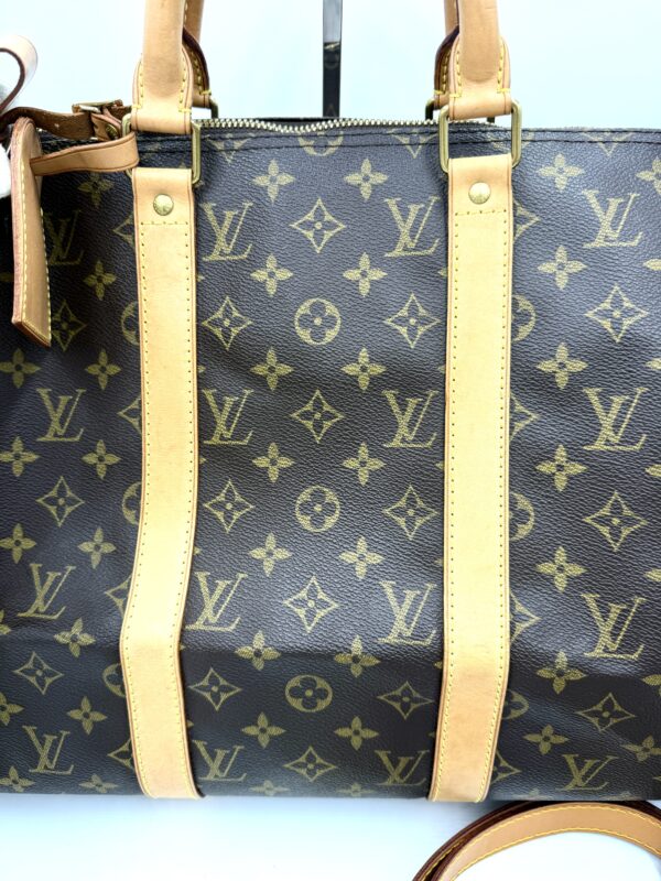 Authentic Louis Vuitton Keepall Bandouliere 50 with LV dustbag, LV tag, LV strap, and LV lock (attached with no key-on zipper pull like a charm) - Image 7