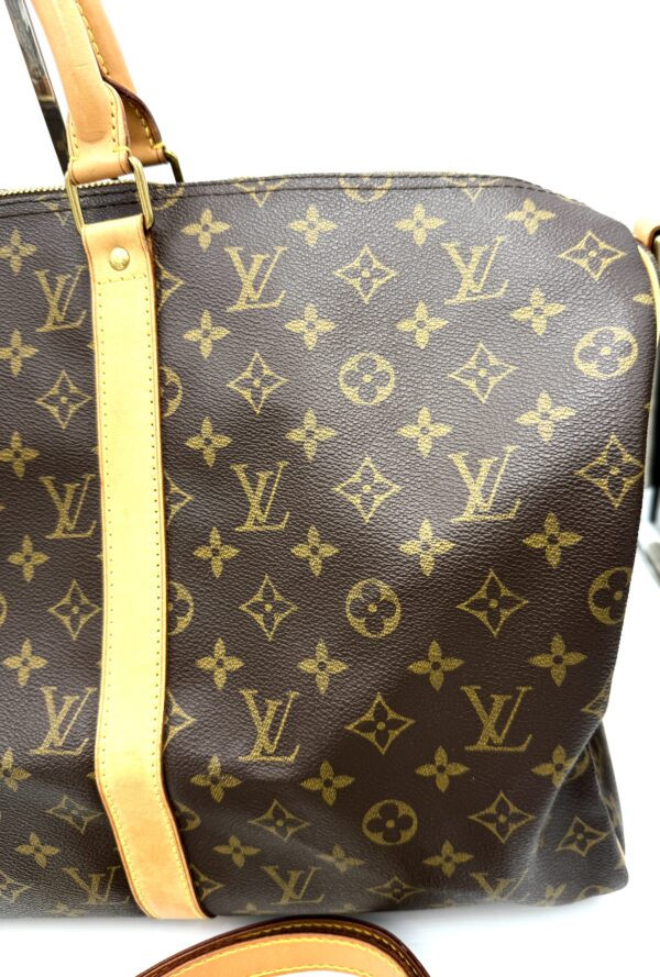 Authentic Louis Vuitton Keepall Bandouliere 50 with LV dustbag, LV tag, LV strap, and LV lock (attached with no key-on zipper pull like a charm) - Image 9