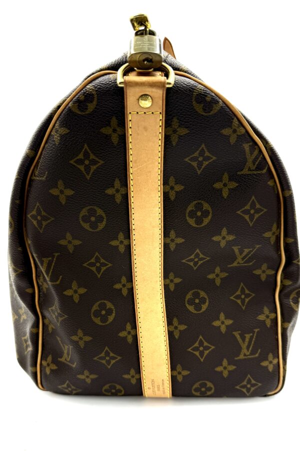 Authentic Louis Vuitton Keepall Bandouliere 50 with LV dustbag, LV tag, LV strap, and LV lock (attached with no key-on zipper pull like a charm) - Image 13
