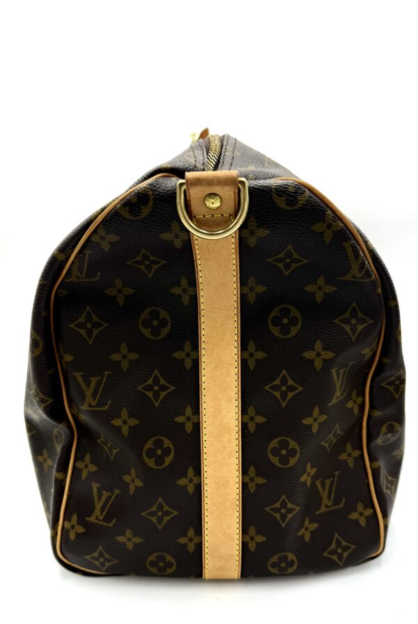 Authentic Louis Vuitton Keepall Bandouliere 50 with LV dustbag, LV tag, LV strap, and LV lock (attached with no key-on zipper pull like a charm) - Image 11
