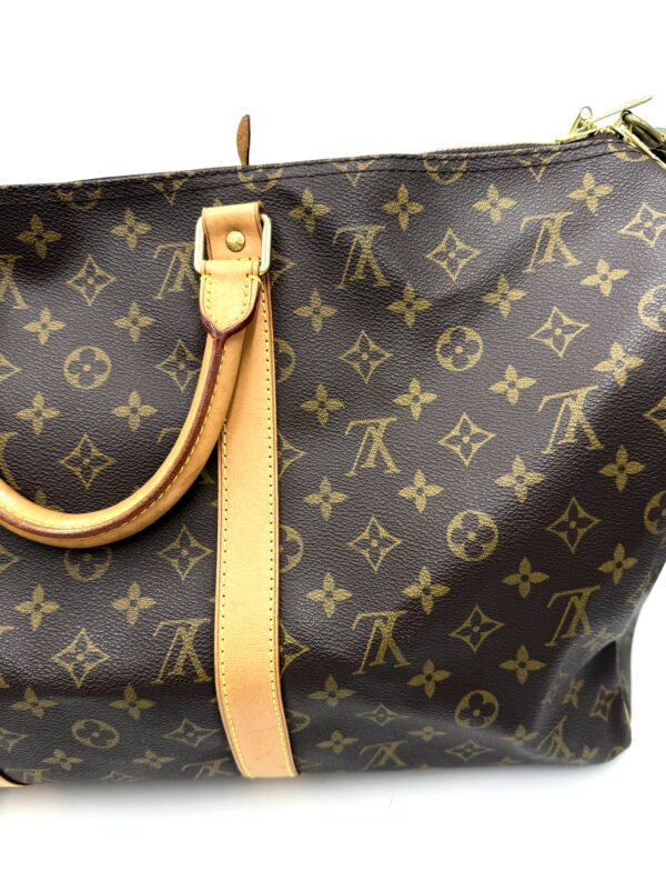 Authentic Louis Vuitton Keepall Bandouliere 50 with LV dustbag, LV tag, LV strap, and LV lock (attached with no key-on zipper pull like a charm) - Image 23