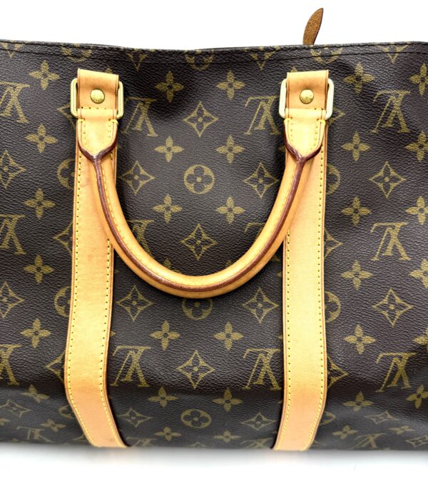 Authentic Louis Vuitton Keepall Bandouliere 50 with LV dustbag, LV tag, LV strap, and LV lock (attached with no key-on zipper pull like a charm) - Image 26