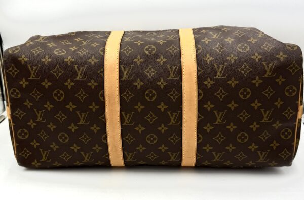 Authentic Louis Vuitton Keepall Bandouliere 50 with LV dustbag, LV tag, LV strap, and LV lock (attached with no key-on zipper pull like a charm) - Image 29