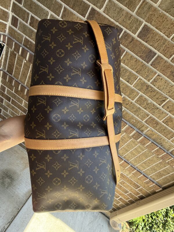 Authentic Louis Vuitton Keepall Bandouliere 50 with LV dustbag, LV tag, LV strap, and LV lock (attached with no key-on zipper pull like a charm) - Image 49