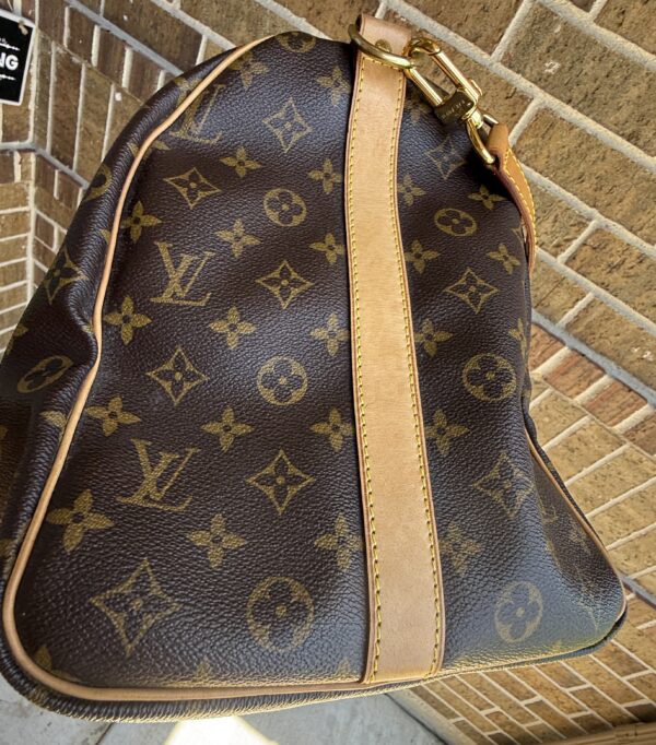 Authentic Louis Vuitton Keepall Bandouliere 50 with LV dustbag, LV tag, LV strap, and LV lock (attached with no key-on zipper pull like a charm) - Image 52