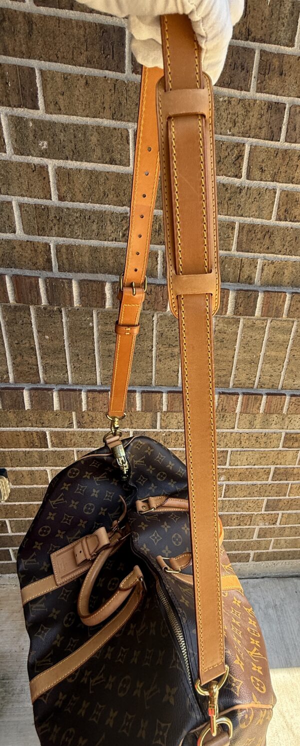 Authentic Louis Vuitton Keepall Bandouliere 50 with LV dustbag, LV tag, LV strap, and LV lock (attached with no key-on zipper pull like a charm) - Image 55