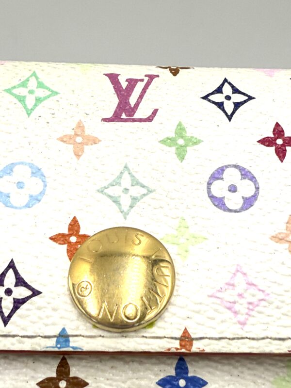 Authentic Louis Vuitton White Murakami Multicolor Sarah wallet WOC bundle - Image 6