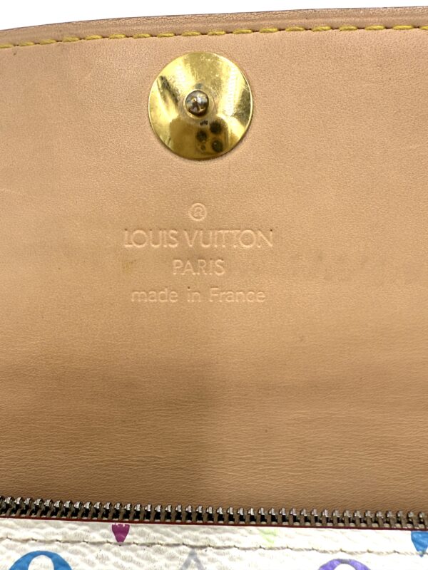 Authentic Louis Vuitton White Murakami Multicolor Sarah wallet WOC bundle - Image 13