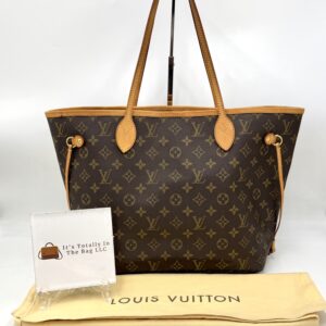 Authentic Louis Vuitton Neverfull MM, monogram with LV dustbag included
