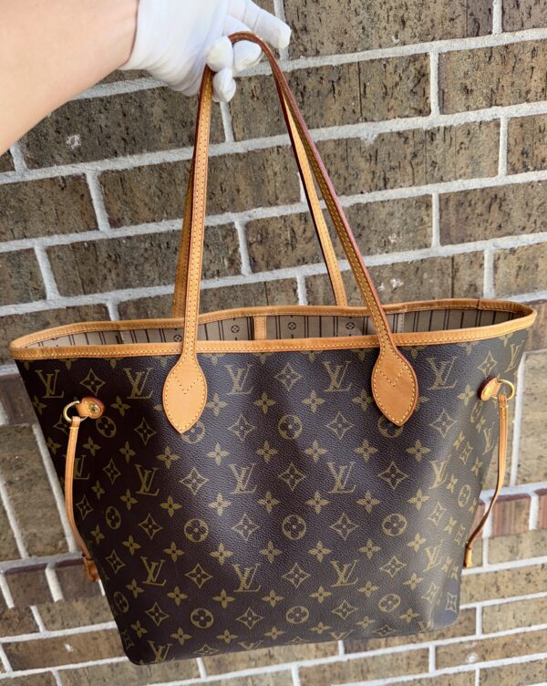 Authentic Louis Vuitton Neverfull MM, monogram with LV dustbag included - Image 7
