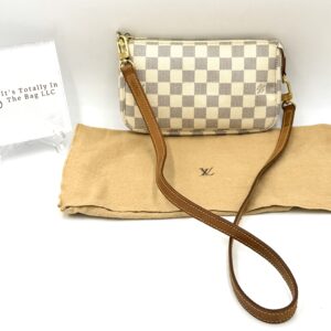 Authentic Louis Vuitton Azur Pochette Accessoires with LV strap (optional) and LV dustbag included
